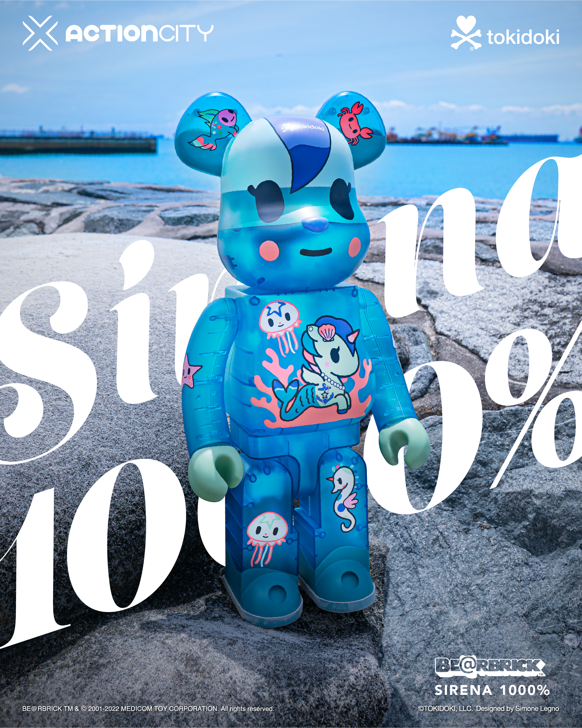 tokidoki Bearbrick Sirena 1000%