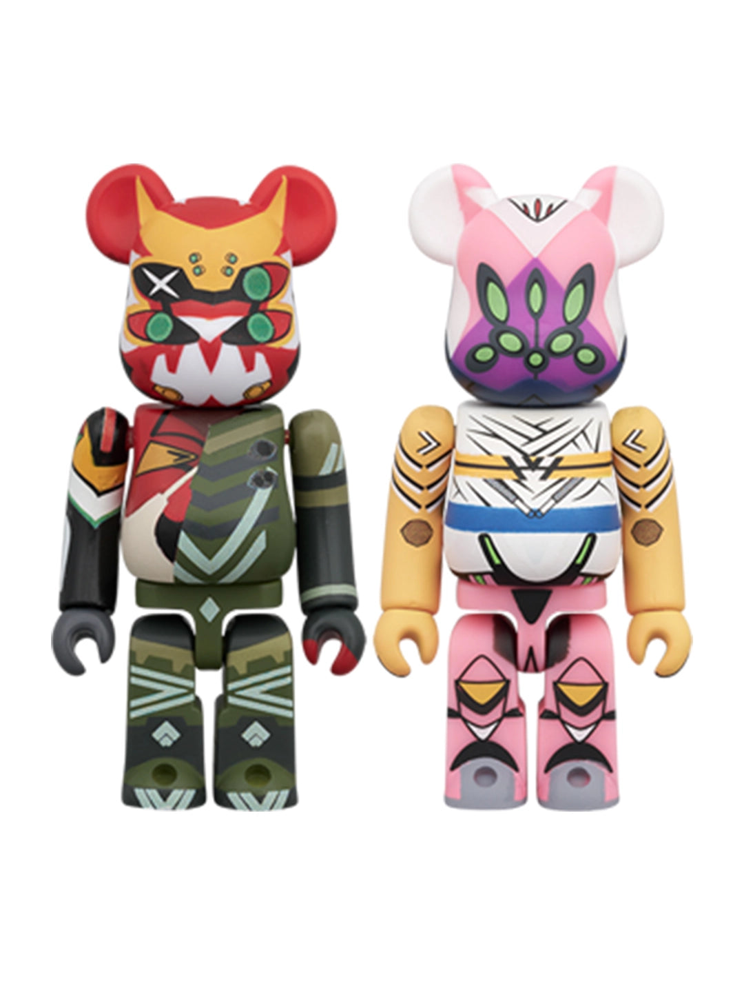 [ pre-order ] Bearbrick Evangelion New Unit-02α & Evangelion Unit-08β Provisional Combat Form 100% 2PCS Set