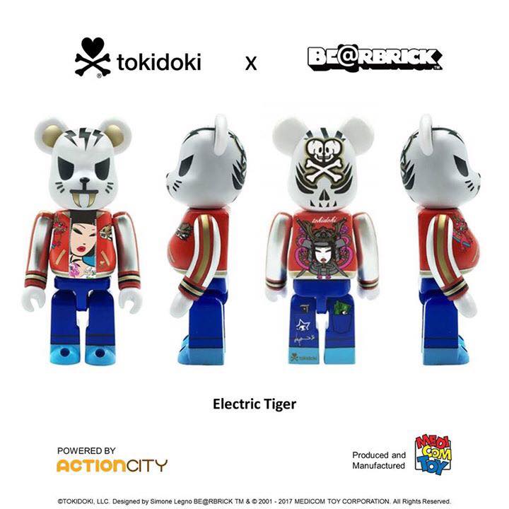 Bearbrick Tokidoki Electric Tiger 100%